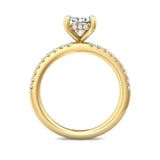 Sugarock Micropave 14K Yellow Gold Engagement Ring DEF VVS-VS
