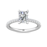 Sugarock Micropave 18K White Gold Engagement Ring DEF VVS-VS
