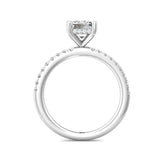 Sugarock Micropave 14K White Gold Engagement Ring DEF VVS-VS
