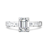 Sugarock Channel/Shared Prong 14K White Gold Engagement Ring DEF VVS-VS