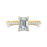 Sugarock Micropave 14K Yellow Gold Engagement Ring DEF VVS-VS
