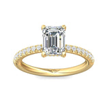 Sugarock Micropave 14K Yellow Gold Engagement Ring DEF VVS-VS