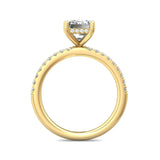 Sugarock Micropave 14K Yellow Gold Engagement Ring DEF VVS-VS