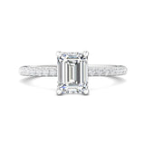 Sugarock Micropave Platinum Engagement Ring DEF VVS-VS