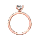 Sugarock Micropave 14K Rose Gold Engagement Ring DEF VVS-VS