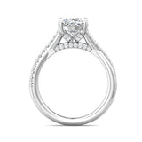 Sugarock Split Shank 14K White Gold Engagement Ring DEF VVS-VS