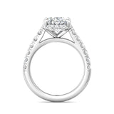 Sugarock Micropave 14K White Gold Engagement Ring DEF VVS-VS