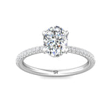 Sugarock Micropave 14K White Gold Engagement Ring DEF VVS-VS