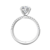 Sugarock Micropave 14K White Gold Engagement Ring DEF VVS-VS