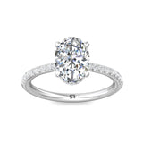 Sugarock Micropave 14K White Gold Engagement Ring DEF VVS-VS