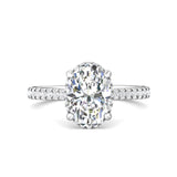 Sugarock Micropave 14K White Gold Engagement Ring DEF VVS-VS