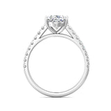 Sugarock Micropave 14K White Gold Engagement Ring DEF VVS-VS