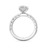 Sugarock Micropave 14K White Gold Engagement Ring DEF VVS-VS