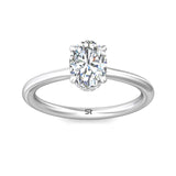 Sugarock Solitaire 14K White Gold Engagement Ring DEF VVS-VS