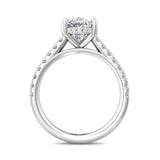 Sugarock Micropave 14K White Gold Engagement Ring DEF VVS-VS