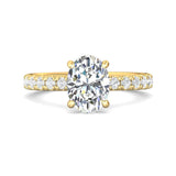 Sugarock Micropave 14K Yellow Gold Engagement Ring DEF VVS-VS