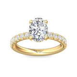 Sugarock Micropave 14K Yellow Gold Engagement Ring DEF VVS-VS