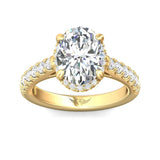 Sugarock Micropave 14K Yellow Gold Engagement Ring DEF VVS-VS