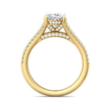 Sugarock Split Shank 14K Yellow Gold Engagement Ring DEF VVS-VS
