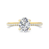 Sugarock Micropave 14K Yellow Gold Engagement Ring DEF VVS-VS