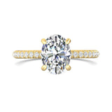 Sugarock Micropave 14K Yellow Gold Engagement Ring DEF VVS-VS