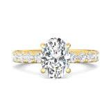 Sugarock Micropave 14K Yellow Gold Engagement Ring DEF VVS-VS