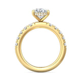 Sugarock Micropave 14K Yellow Gold Engagement Ring DEF VVS-VS