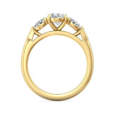 Sugarock Three Stone 14K Yellow Gold Engagement Ring DEF VVS-VS