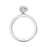 Sugarock Micropave Platinum Engagement Ring DEF VVS-VS