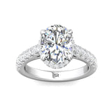 Sugarock Micropave Platinum Engagement Ring DEF VVS-VS