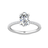 Sugarock Micropave Platinum Engagement Ring DEF VVS-VS