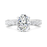 Sugarock Micropave Platinum Engagement Ring DEF VVS-VS