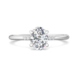 Sugarock Solitaire 18K White Gold Engagement Ring DEF VVS-VS