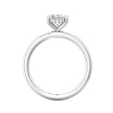 Sugarock Solitaire 18K White Gold Engagement Ring DEF VVS-VS
