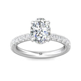Sugarock Micropave 18K White Gold Engagement Ring DEF VVS-VS