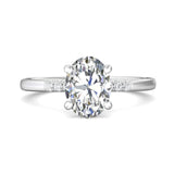 Sugarock Solitaire 18K White Gold Engagement Ring DEF VVS-VS