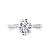 Sugarock Micropave 18K White Gold Engagement Ring DEF VVS-VS
