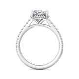 Sugarock Micropave 18K White Gold Engagement Ring DEF VVS-VS