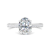 Sugarock Micropave 18K White Gold Engagement Ring DEF VVS-VS