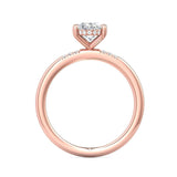 Sugarock Solitaire 18K Rose Gold Engagement Ring DEF VVS-VS