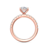 Sugarock Micropave 18K Rose Gold Engagement Ring DEF VVS-VS