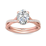 Sugarock Split Shank 18K Rose Gold Engagement Ring DEF VVS-VS