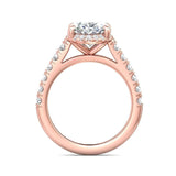 Sugarock Micropave 18K Rose Gold Engagement Ring DEF VVS-VS
