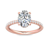 Sugarock Micropave 18K Rose Gold Engagement Ring DEF VVS-VS
