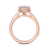 Sugarock Micropave 18K Rose Gold Engagement Ring DEF VVS-VS