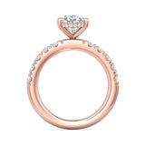 Sugarock Micropave 18K Rose Gold Engagement Ring DEF VVS-VS