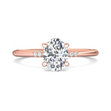 Sugarock Solitaire 14K Rose Gold Engagement Ring DEF VVS-VS