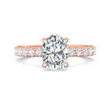 Sugarock Micropave 14K Rose Gold Engagement Ring DEF VVS-VS