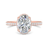 Sugarock Micropave 14K Rose Gold Engagement Ring DEF VVS-VS