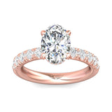 Sugarock Micropave 14K Rose Gold Engagement Ring DEF VVS-VS